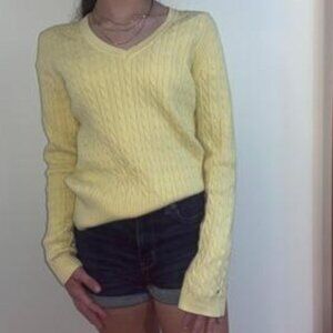 Yellow Cable Knit Tommy Hilfiger Sweater